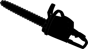 Chainsaw black and white